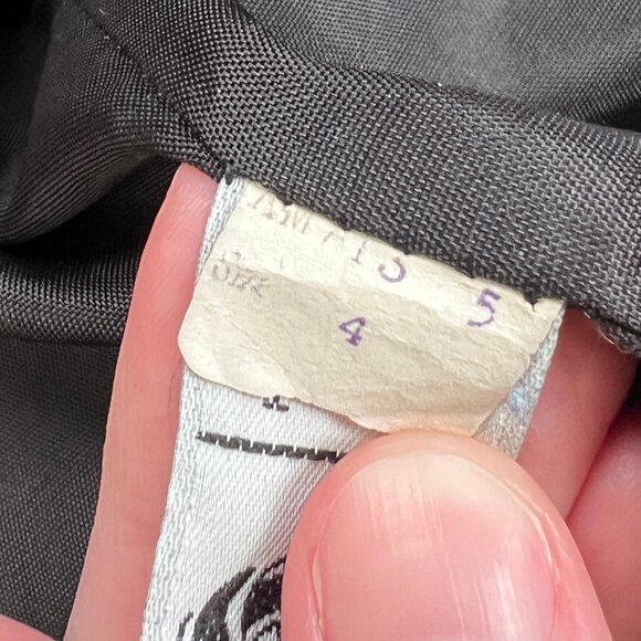 Vintage 80s Parisian Wool Peacoat Jacket Puff Sleeve Long Cuffs French Pea Coat - Picture 9 of 10